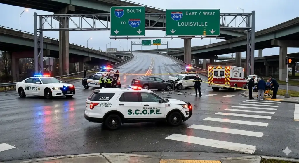 Injury crash on I-71 in east Louisville causes traffic delays