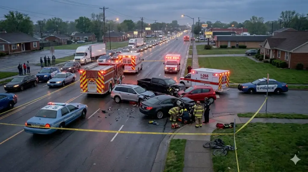 Multi-Vehicle Collision on I-265 at Taylorsville Road Leaves Several Injured
