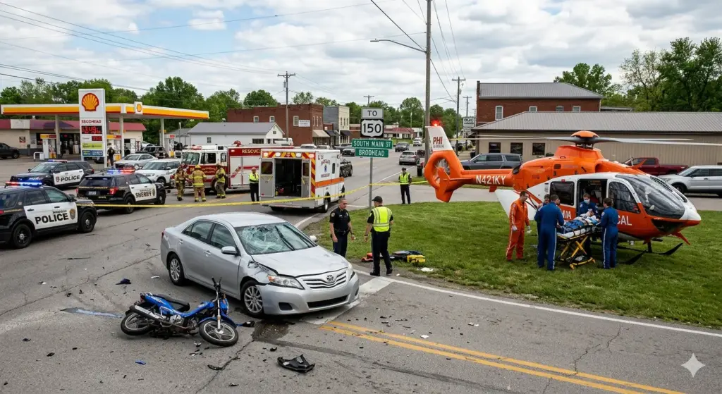 Brodhead, KY – Severe Injury Crash Involving Moped at S Main St