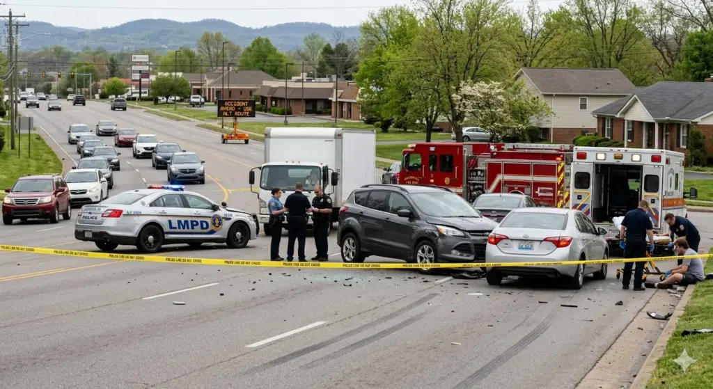 Louisville, KY – Injury Multi-Vehicle Crash on US Hwy 42 at Seminary Dr