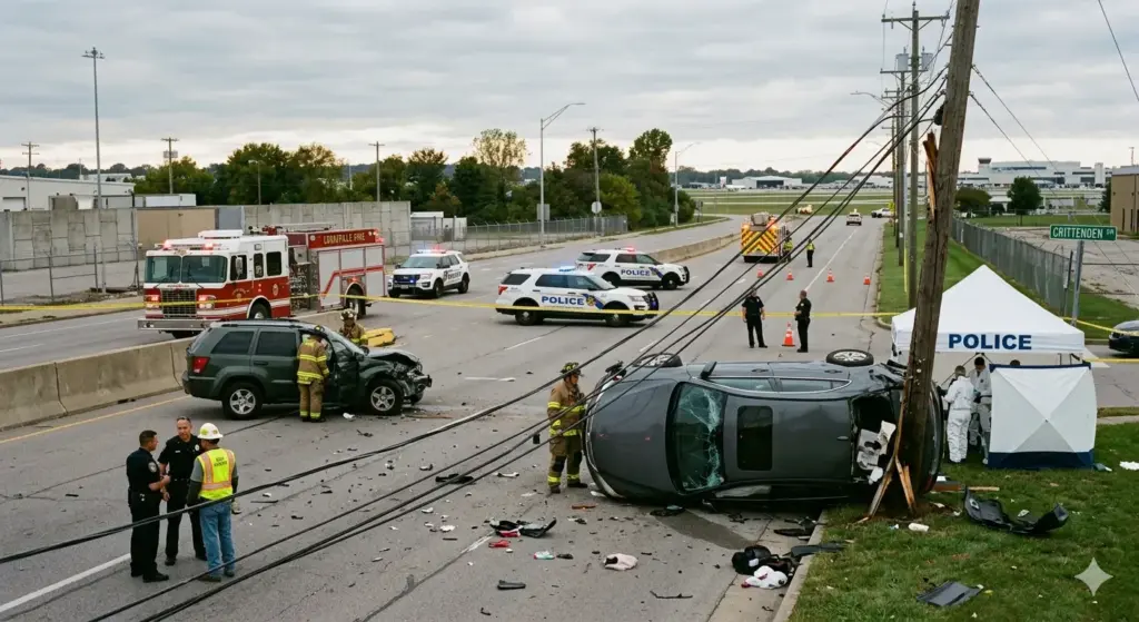 Fatal 2-Vehicle Crash Near Louisville Airport Leaves One Dead