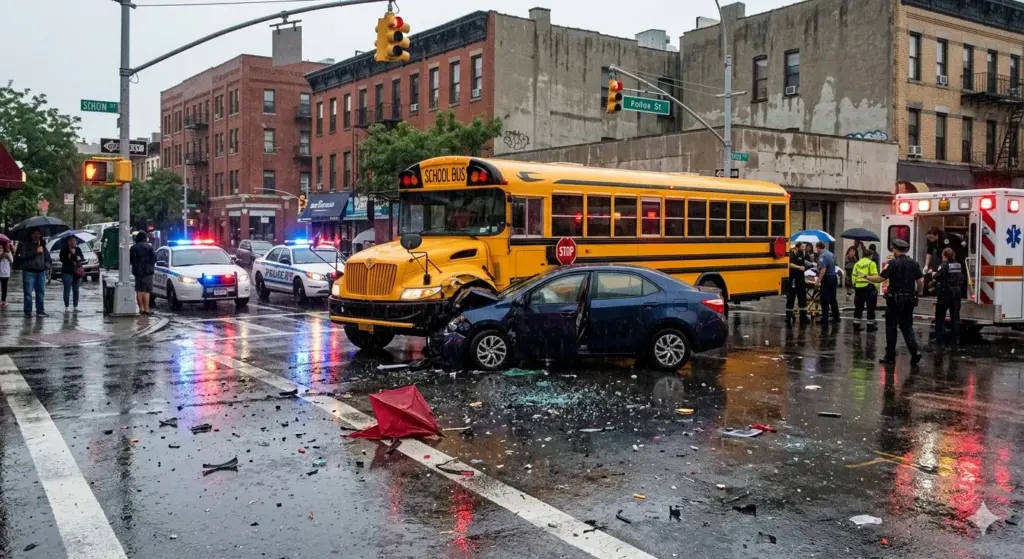 Louisville School Bus Accident Sends 11 to Hospital on Baxter Ave
