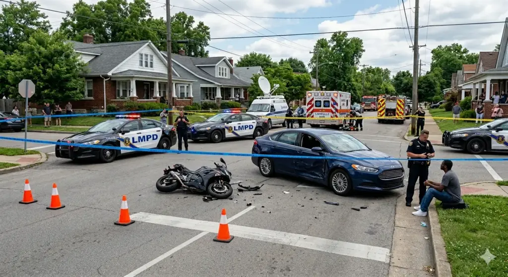 Motorcyclist Killed After Crashing Into Car in Louisville’s Highland Park, Police Say