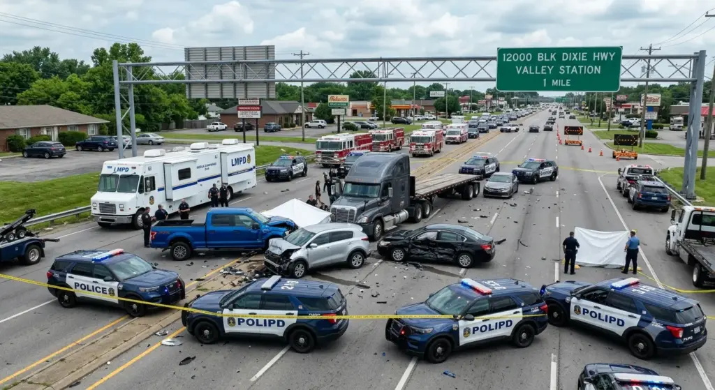 Two Killed in Multi-Vehicle Crash on Dixie Highway in Louisville Near Valley Station